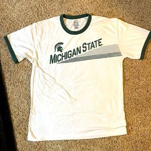 Michigan State White Ringer Shirt